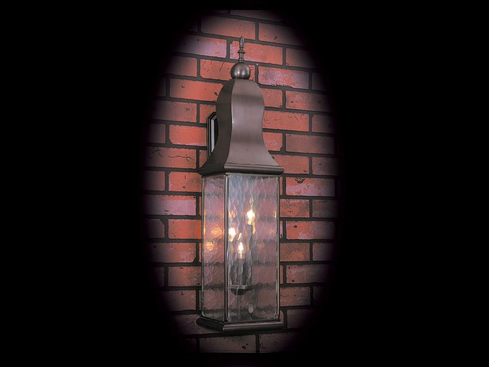Marquis 3-Light Solid Brass Outdoor Wall Light