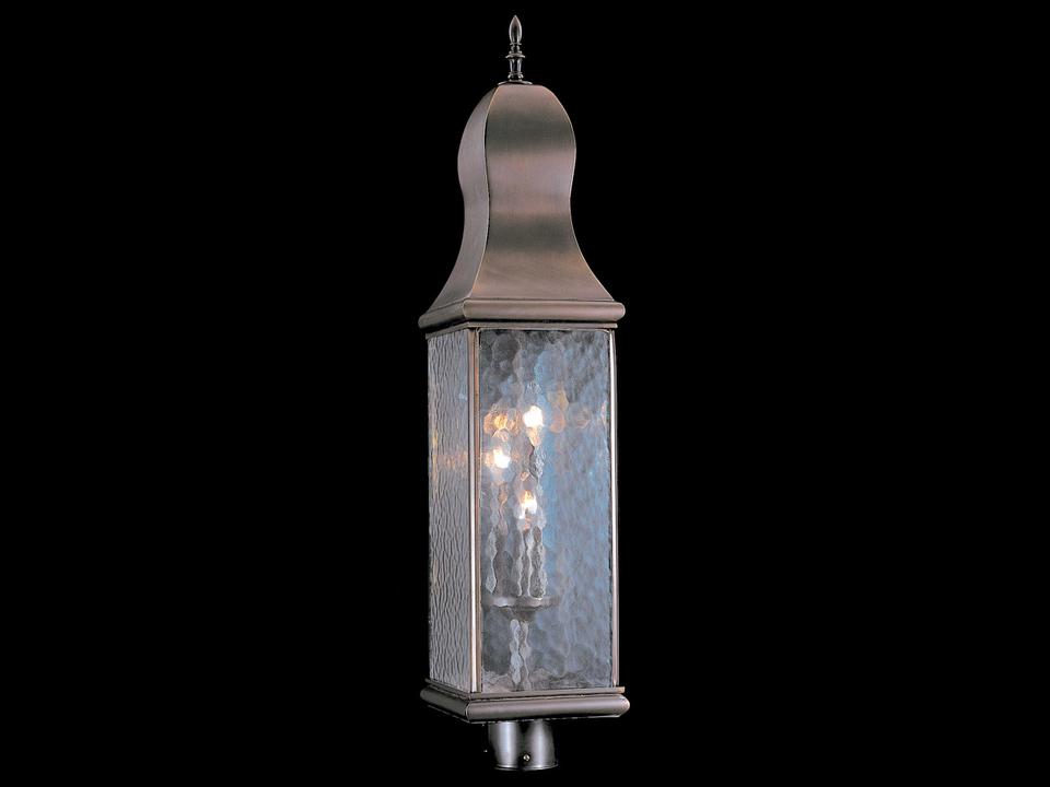Marquis 3-Light Solid Brass Outdoor Post Light