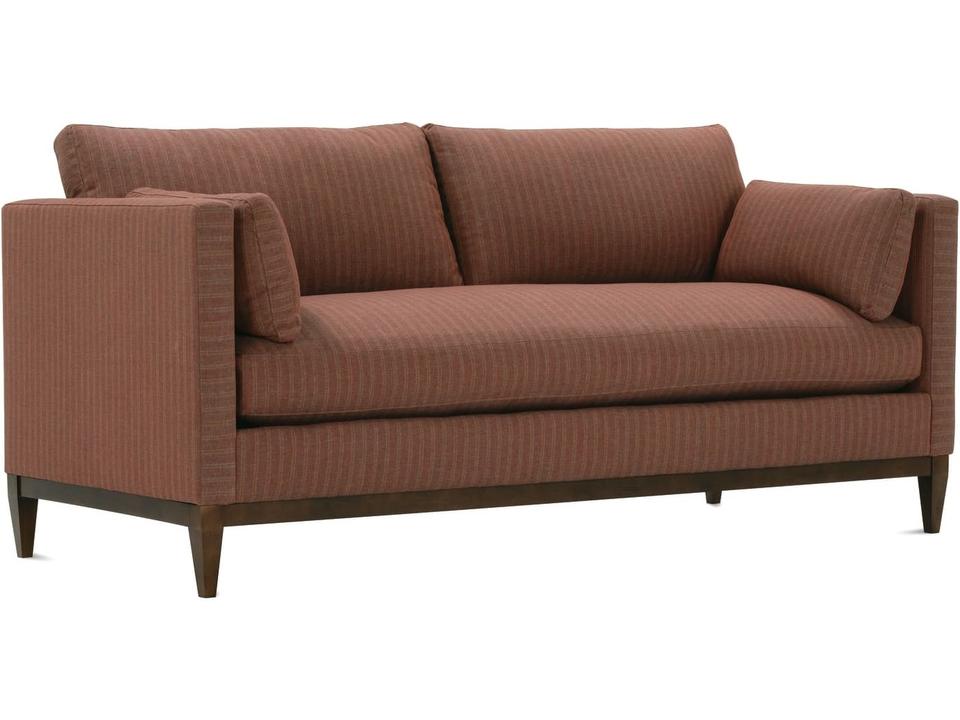 Leo Burgundy 76" Upholstered Bench Cushion Sofa