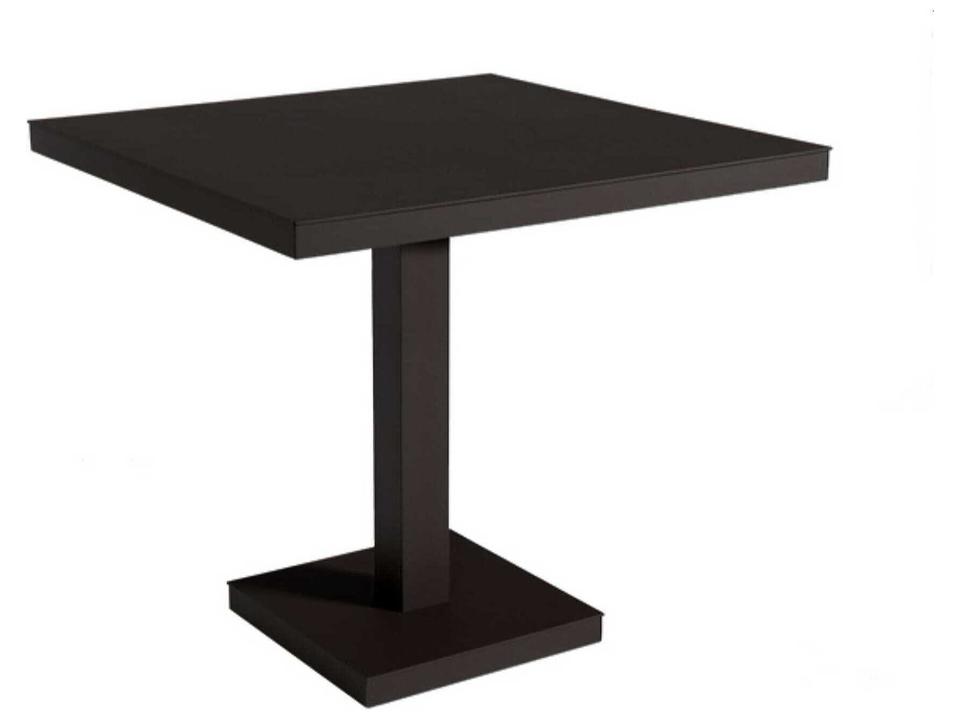 Barcino Square 31.5-Inch Aluminum Dining Table in Black