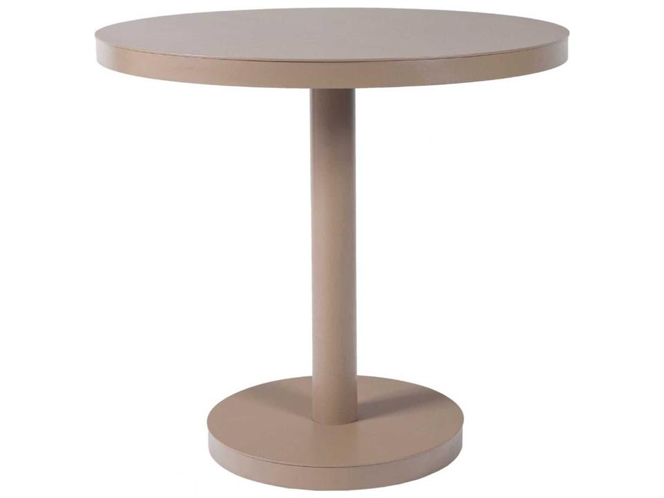 Barcino 31.5 Inch Round Aluminum Dining Table in Sand