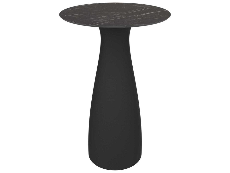 Baobab S 28 Inch Round Bar Table in Black Marble