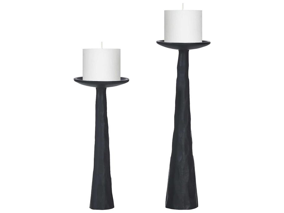 Tilde Matte Black Candle Holder