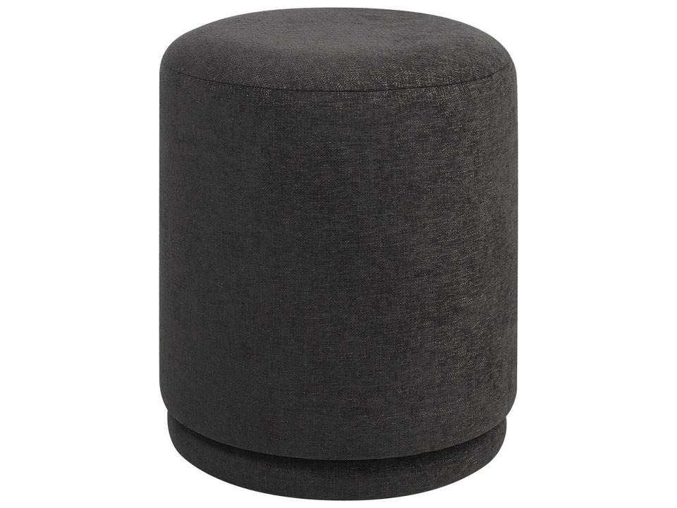 Hevea Dark Brown Poly Chenille Upholstered Accent Stool