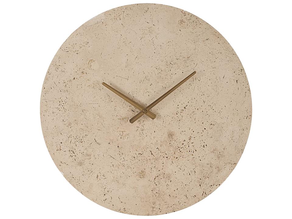 Fusion Travertine Wall Clock Natural Stone