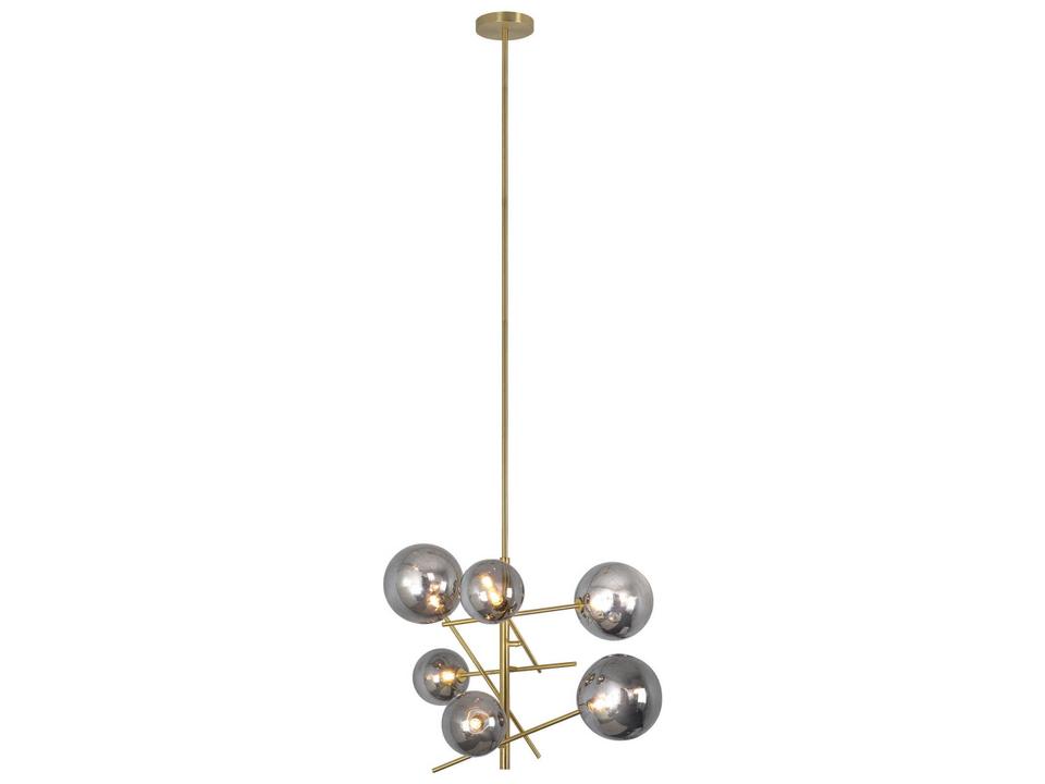 Laylani 6-Light Satin Brass Globe Pendant