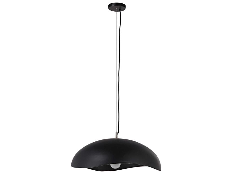 Filomena 1-Light Concrete Pendant Light in Matte Black
