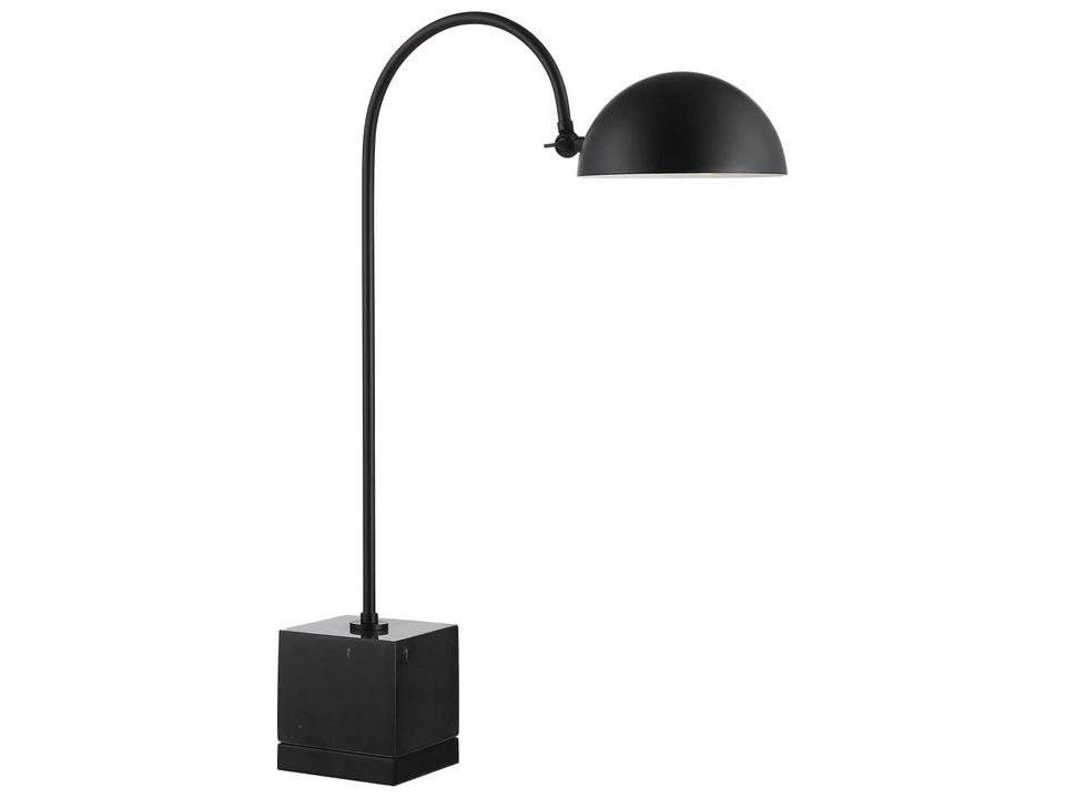 Sansia Matte Black LED Task Table Lamp with Marble Base