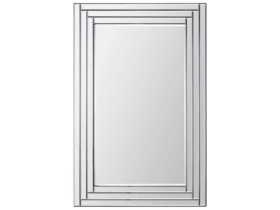 Edessa Clear Rectangular Wall Mirror With Beveled Mirror Step Frame