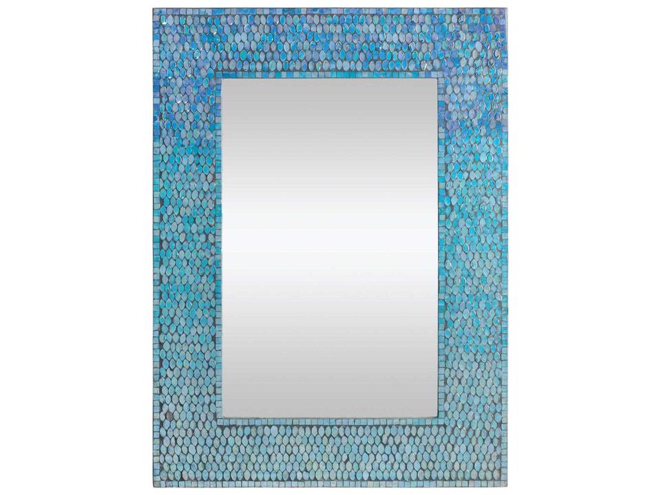 Catarina Blue Mosaic Rectangular Wall Mirror