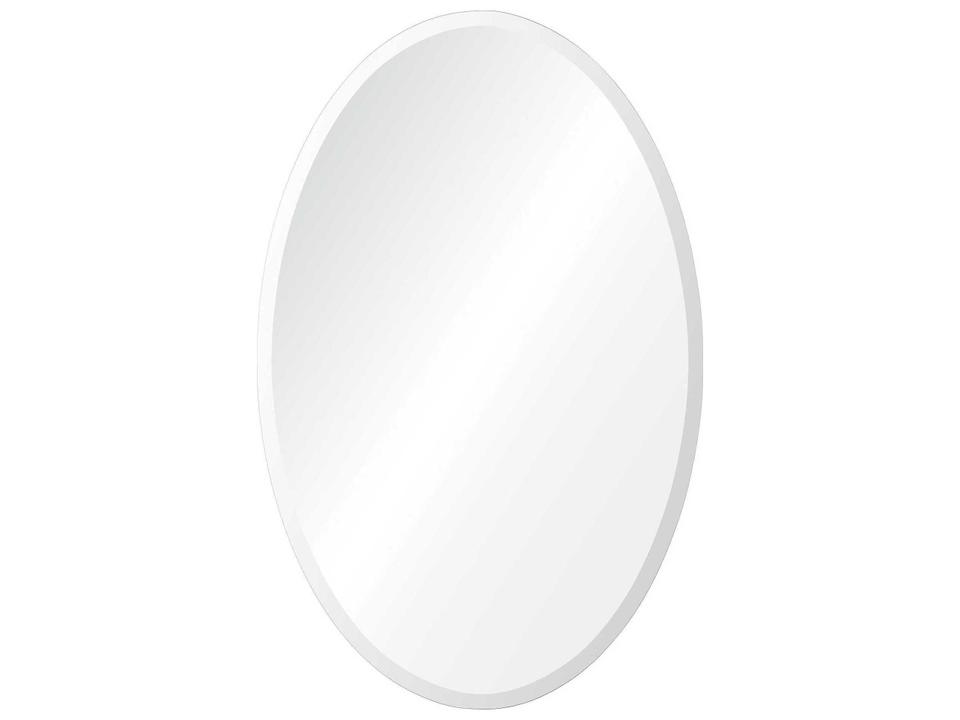Frances Oval Beveled Frameless Wall Mirror