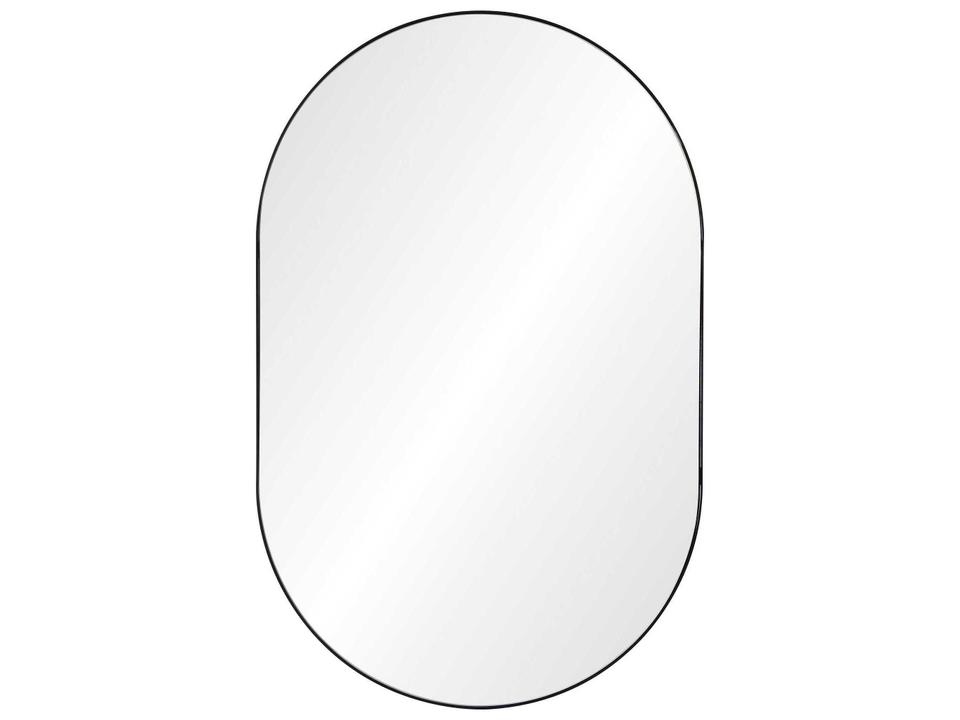 Webster Black Oval Wall Mirror with Powder Coated Iron Frame