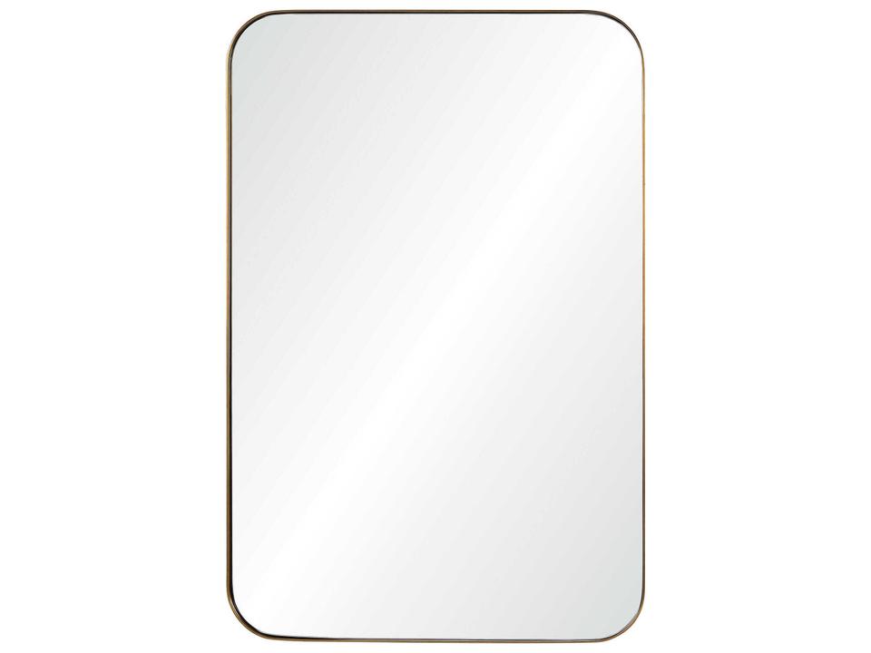 Edwin Rectangular Wall Mirror in Bronze Plated Iron Frame