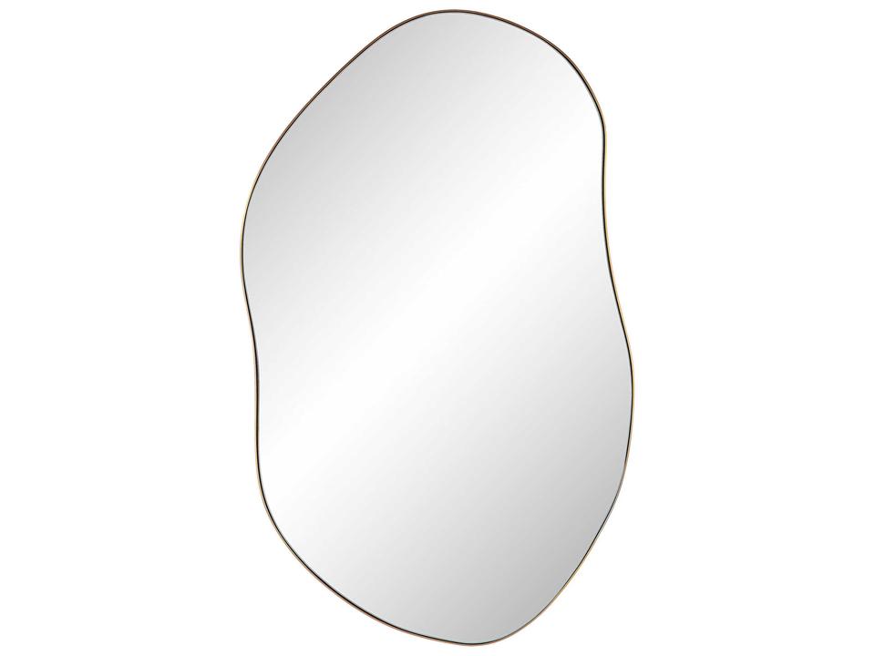 Noria Irregular Wall Mirror in Burnished Brass