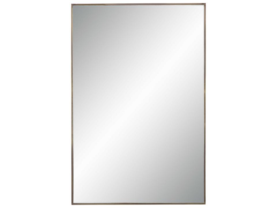 Cider Rectangular Wall Mirror in Plated Brushed Bronze