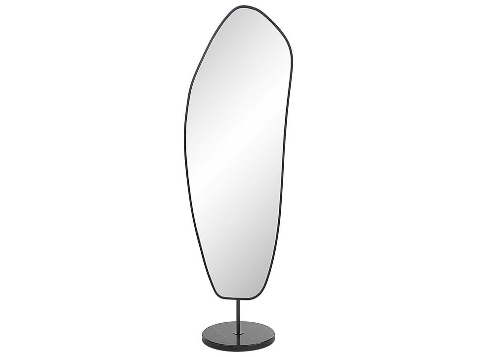 Arlon Irregular Floor Mirror in Matte Black Cast Iron