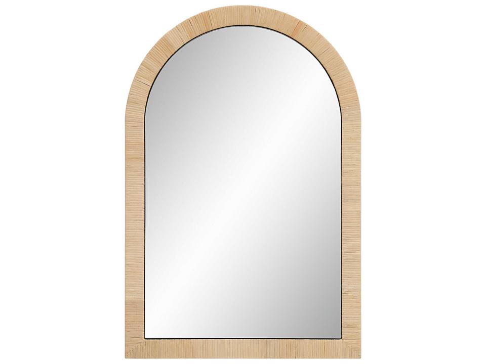Tally Arch Wall Mirror in Natural Rattan