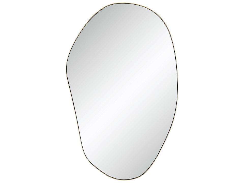 Gatella Irregular Wall Mirror in Champagne Plated Iron