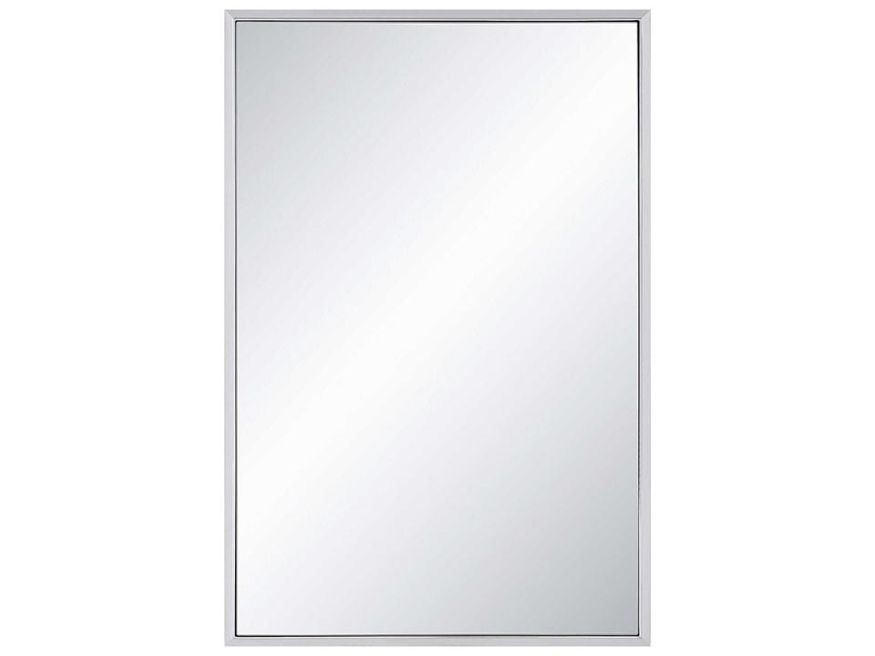 Dapia Rectangular Wall Mirror with Polished Nickel Frame