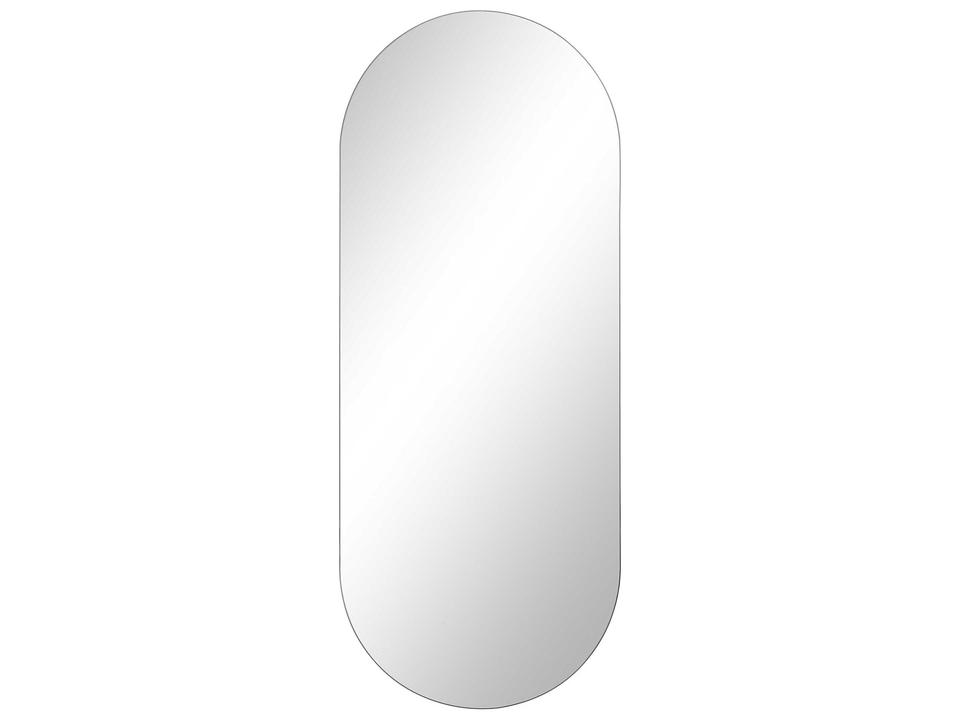 Kastelli Oval Wall Mirror in Frameless Grey Glass