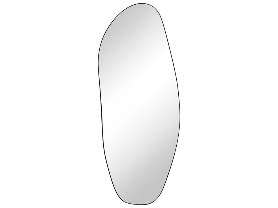 Enina Organic Shaped Full Length Wall Mirror in Matte Black