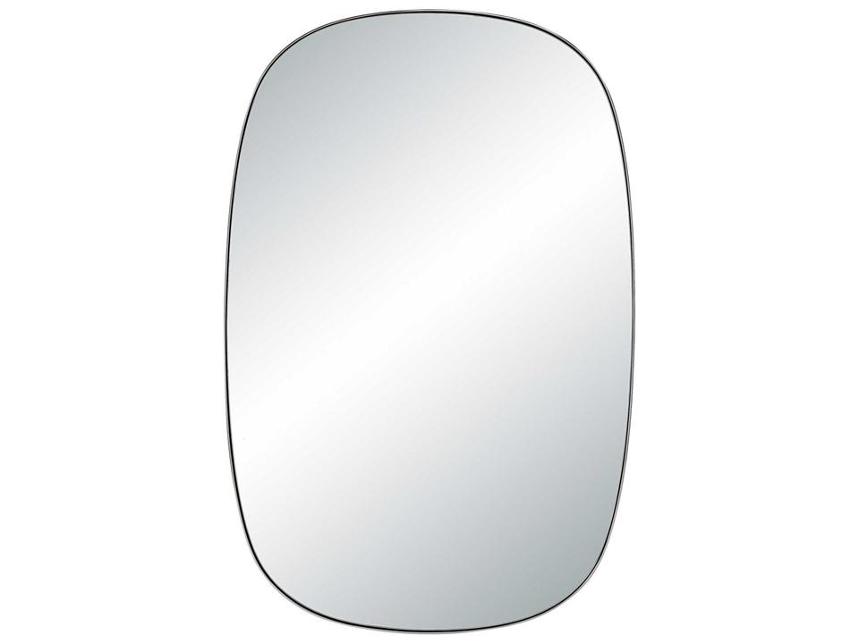 Talco Polished Nickel Oval Wall Mirror With Stainless Steel Frame