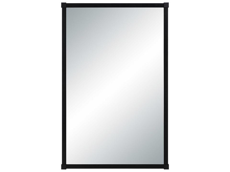 Kauri Matte Black Rectangular Wall Mirror with Iron Frame and MDF Backing