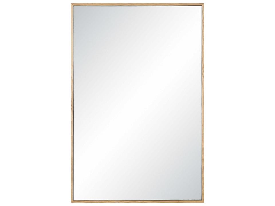 Greyson Natural Rectangular Wall Mirror with Solid Ash Wood Frame
