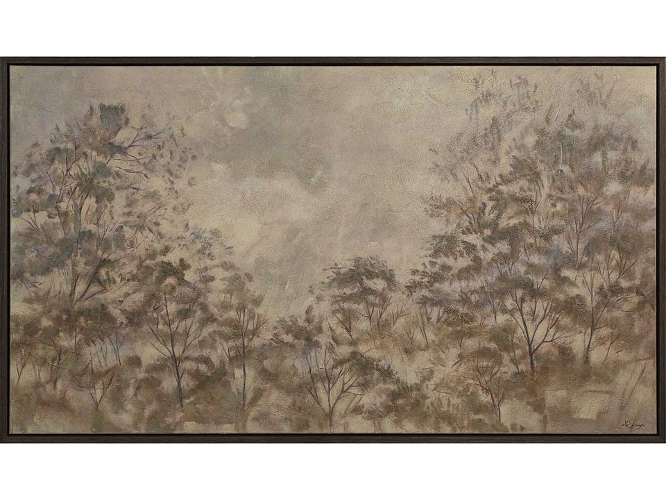 Toulouse Hand-Painted Canvas Art Dark Brown Framed Landscape