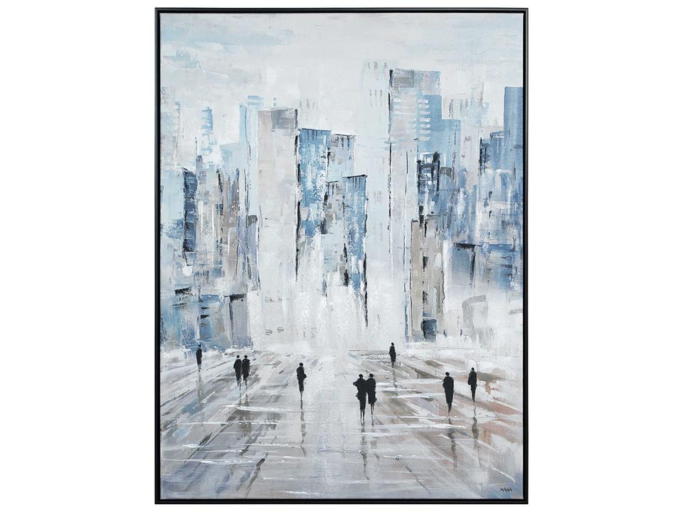 Lyle Abstract Canvas Wall Art with Black PS Frame