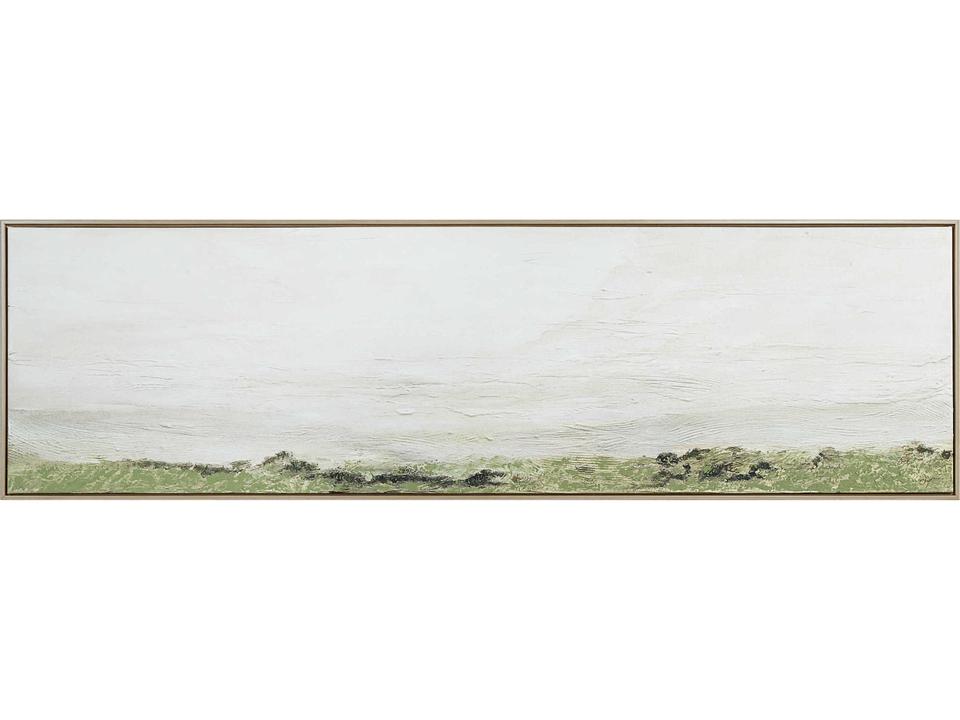 Valle Hand-Painted Abstract Canvas Art in Bleached Wood Frame
