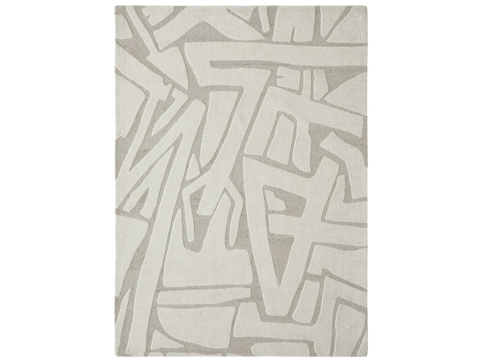 Cosmos Abstract Hand-Tufted Area Rug in Ivory Sand and Beige