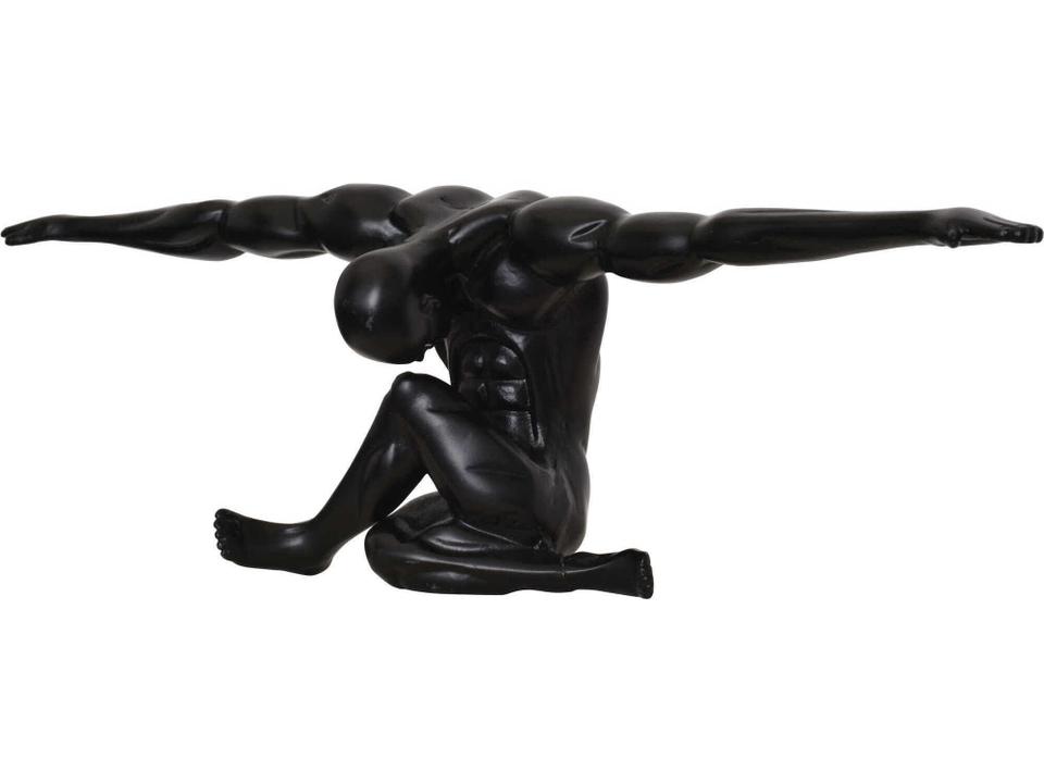 Mortal Contemporary Matte Black Aluminum Statue