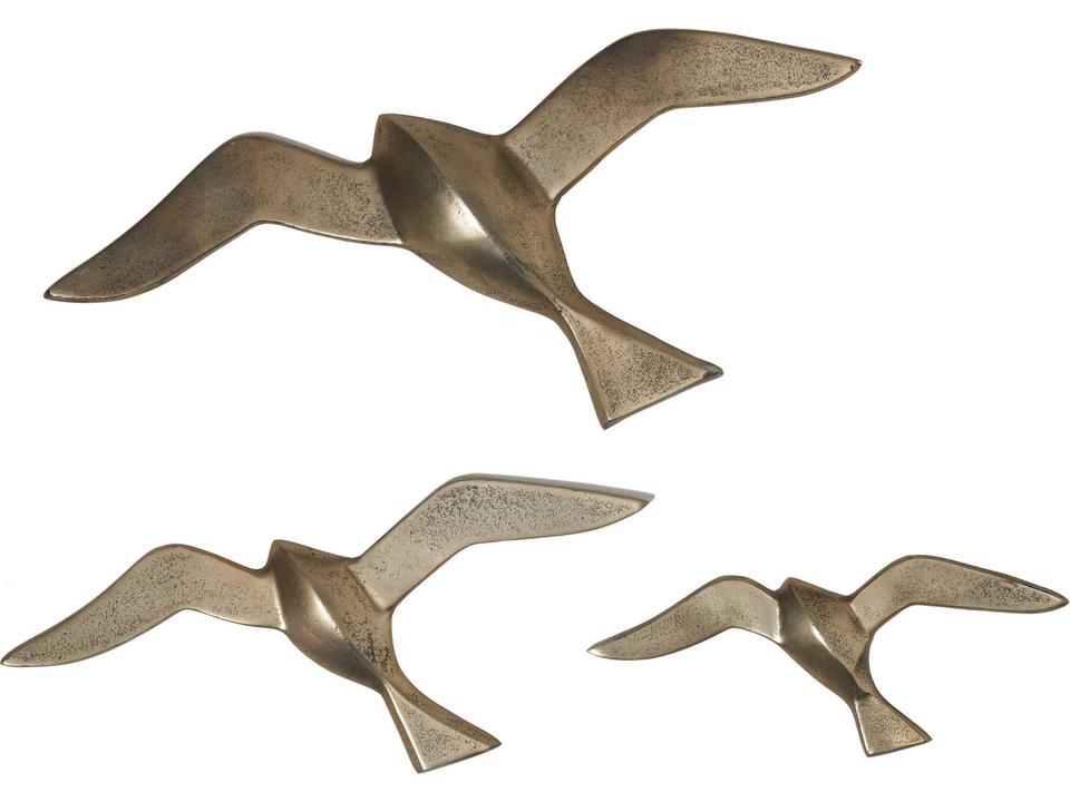 Stevens 3-Piece Cast Aluminum Wall Decor in Antique Brass