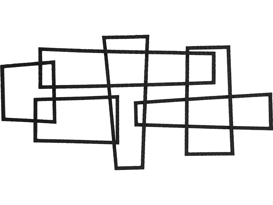 Bodkin Large Geometric Iron Wall Decor in Matte Black