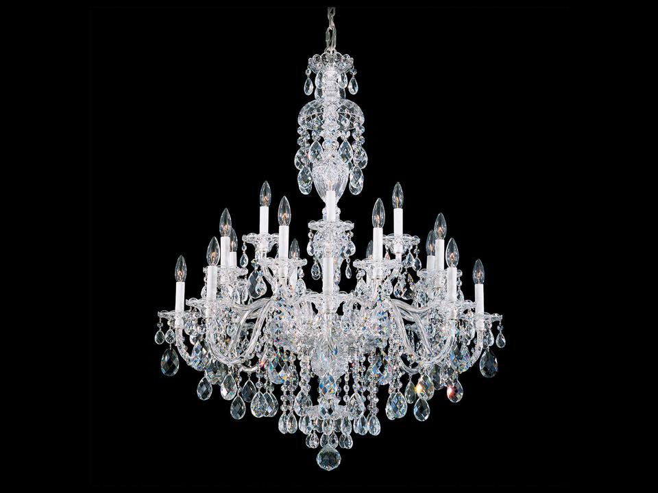 Sterling 20-Light Crystal Candelabra Chandelier