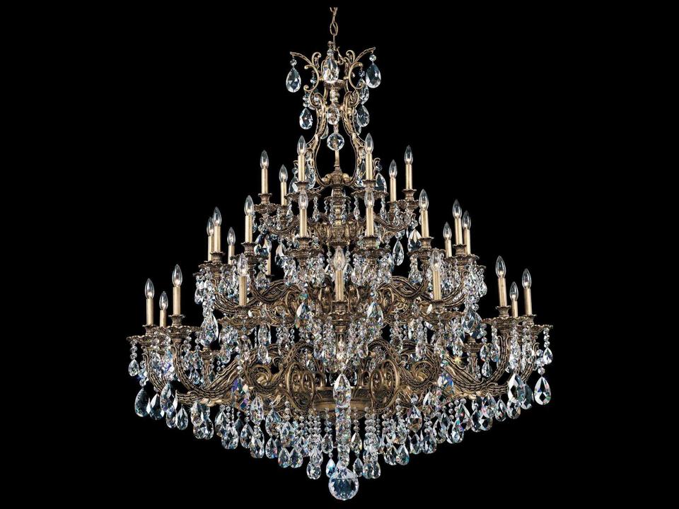 Sophia 3-Light Copper Crystal Candelabra Chandelier