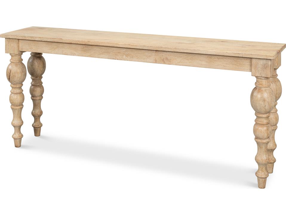 Jocelyn Mango Wood Console Table in Natural Sienna Finish