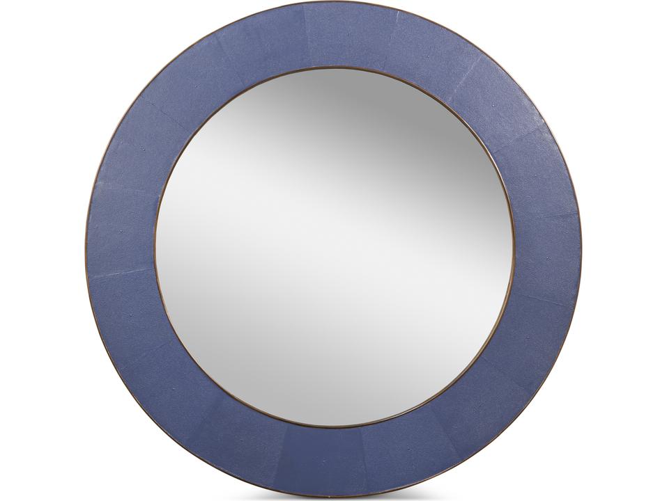 Judith Octagonal Mirror Shagreen Marlin Gold Metal Frame