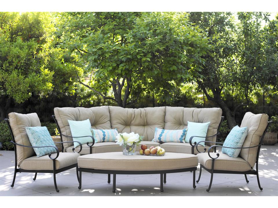 Santa Anita Antique Bronze Cast Aluminum Lounge Set