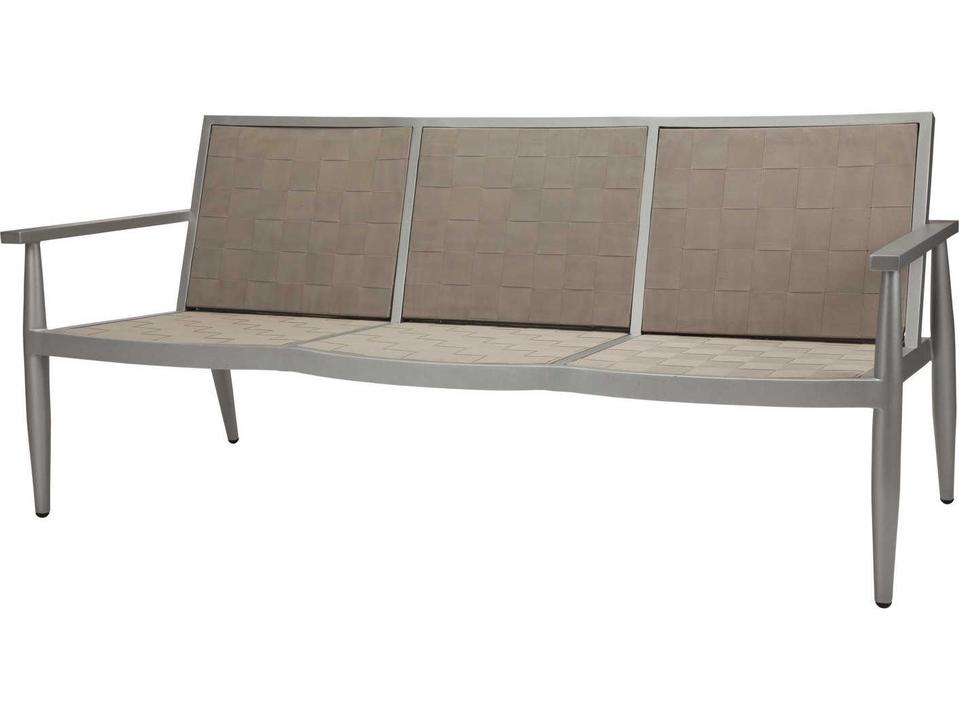 Danish Outdoor Aluminum Sling Strap Standard Sofa in Powder-Coated Aluminum