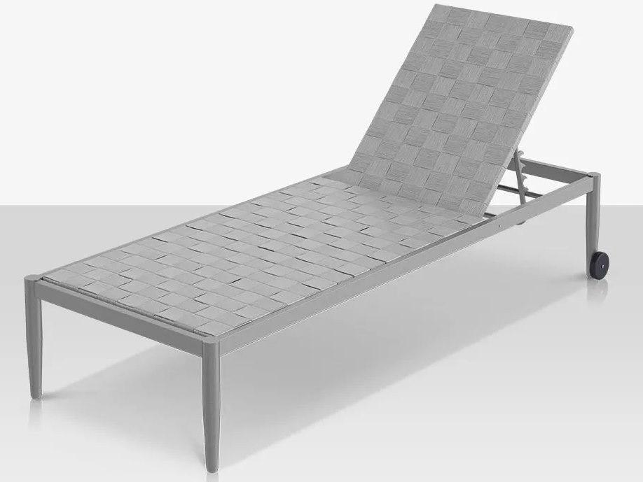 Decoscape Danish Aluminum Sling Strap Armless Chaise Lounge