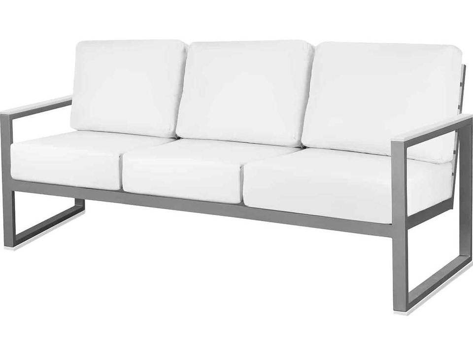Modera 3-Seat Outdoor Sofa in Powder-Coated Aluminum