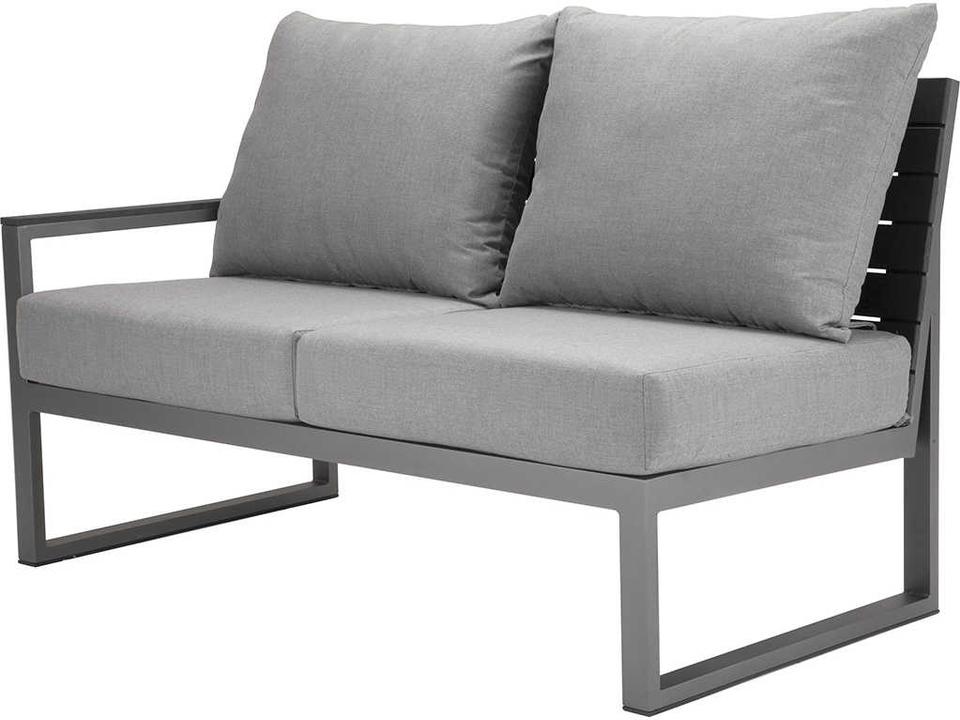 Modera Modular Outdoor Loveseat Component In Powder Coated Aluminum