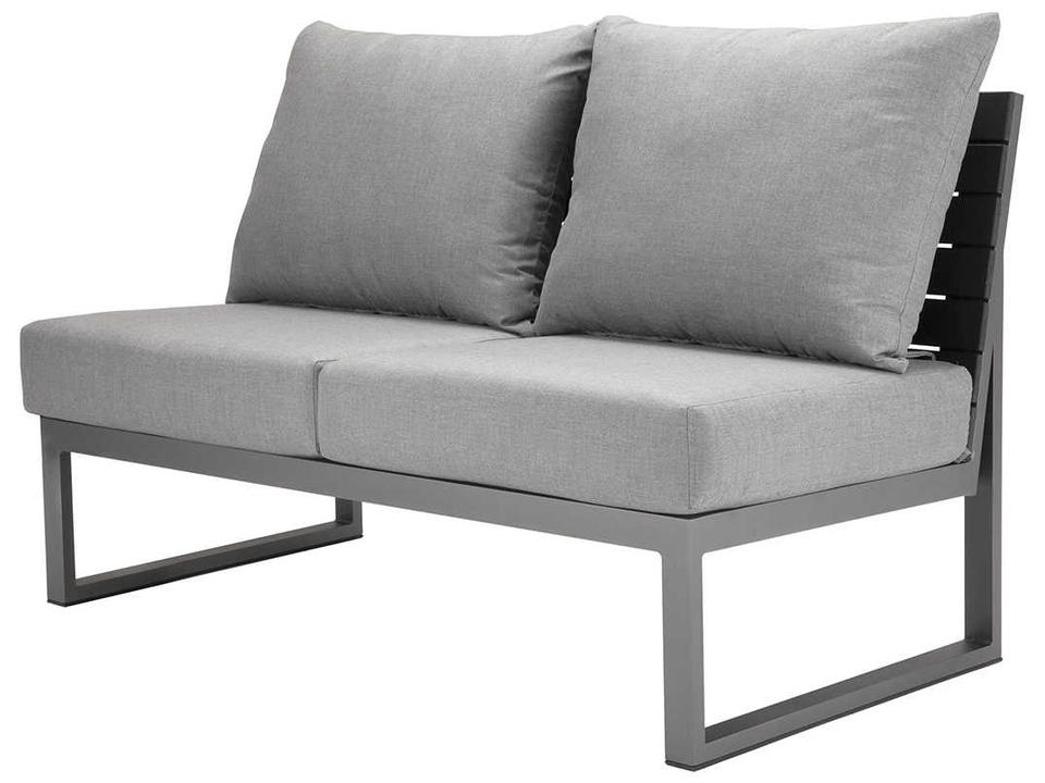 Modera Modular Loveseat in Powder Coated Aluminum