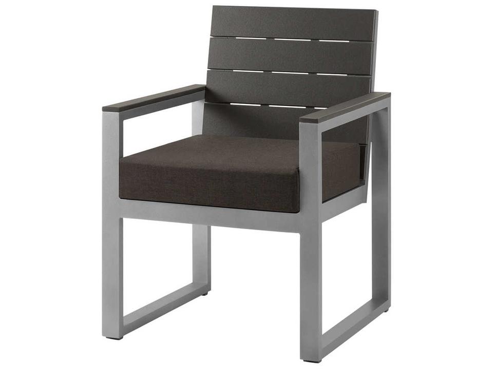 Modera Aluminum Dining Armchair in Powder Coated Frame