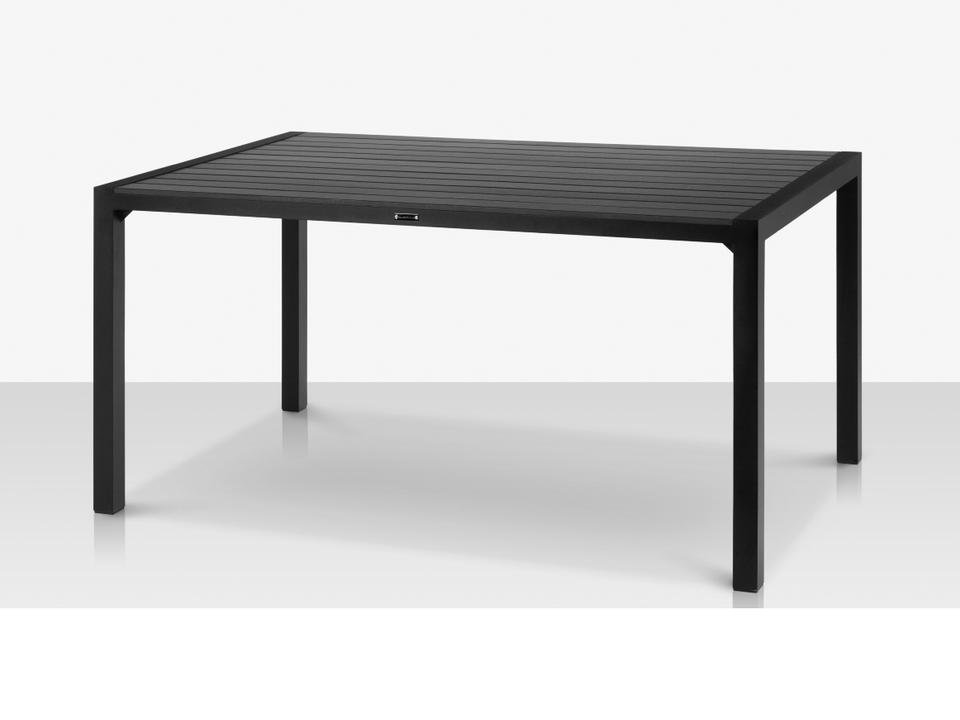 Modera Rectangular Dining Table in Powder Coated Aluminum and Duraboard