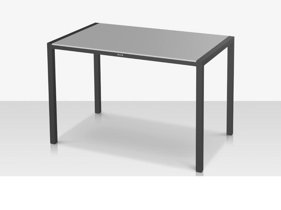 Modera Rectangular Bar Table with Aluminum Frame and Configurable Top