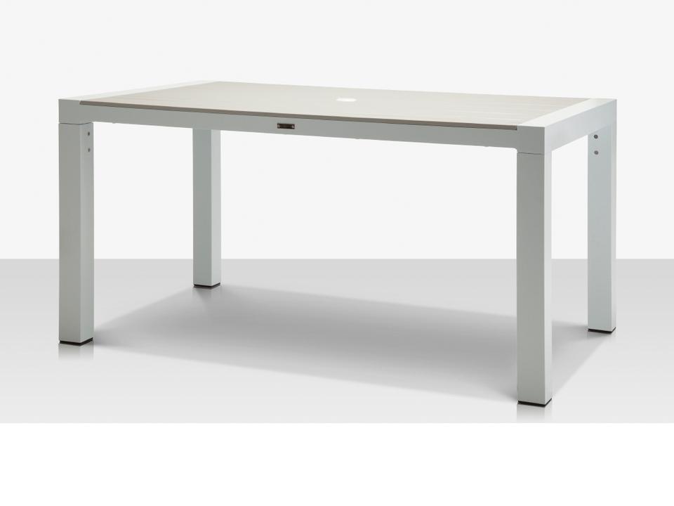 Modera Rectangular Dining Table in Aluminum and Duraboard