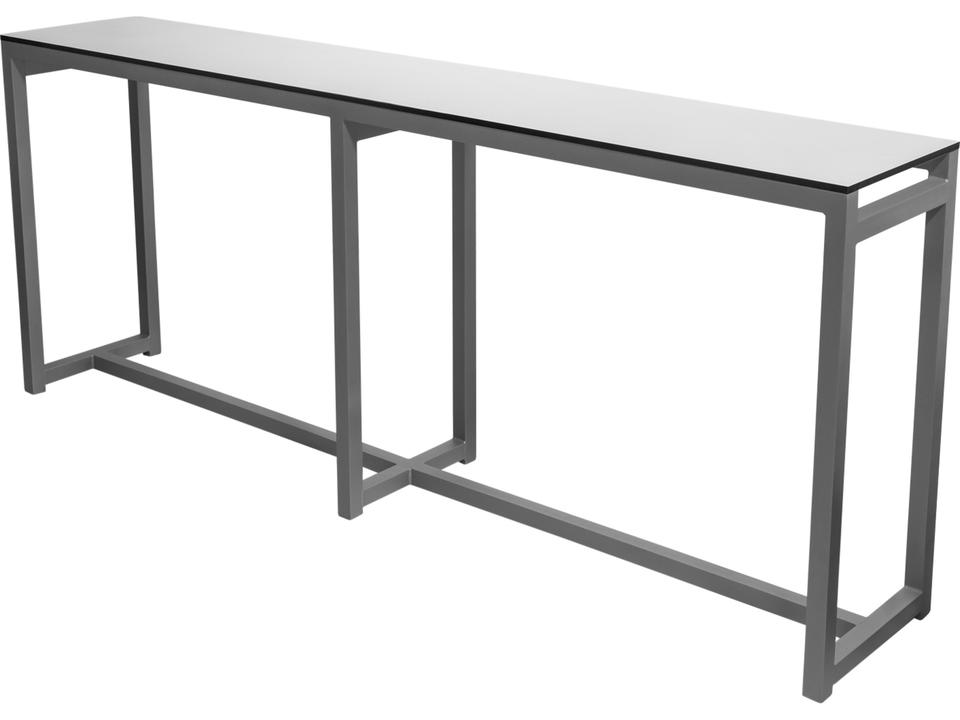 Modera Aluminum Rectangular Drink Rail Console Table